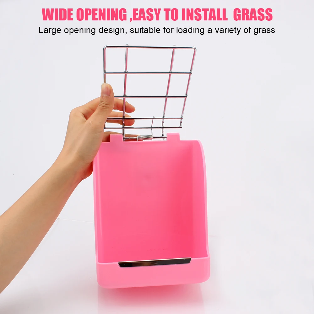 Rabbit Grass Frame Hay Feeder Rabbit Pet Food Container Rabbit Food Basket Grass Hay Bowl Rack Grass Rack Spring Grass Frame - Image 6