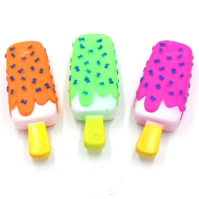 1pc Pet Dog Toy Chew Squeaky Rubber Pink Popsicle Shaped Toys for Cat Puppy Baby Dogs Ice Cream Bite Molar Toy Funny Interactive - Image 7
