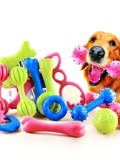18 Style Pet Dog Toy Chew Squeaky Rubber Toys Non-toxic Rubber Toy Funny Nipple Ball for Cat Puppy Baby Dogs Interactive Game