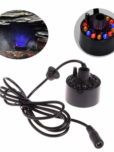 12 LED light Ultrasonic Mist Maker Fogger Water Fountain Pond Indoor Outdoor Aquarium Fish Tank Supplies