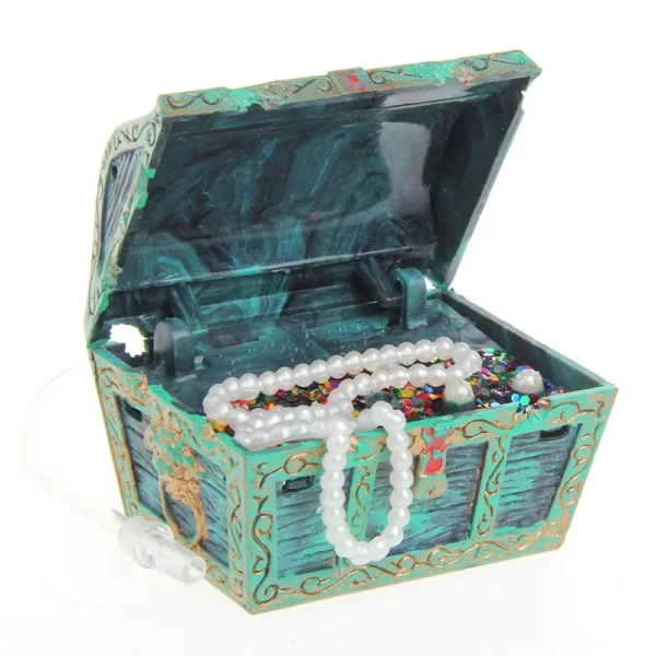 2025 New Treasure Chest Shaped Aquarium Air Action Ornament Fish Tank Aquascaping Decor - Image 5
