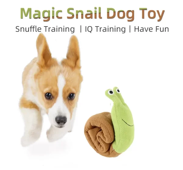 Dog Squeak Toys Pet Sniffing Plush Snails Toys Tibetan Food Molar Puzzle Dog Toys Interactive Dog Puzzle Toy Feeder Pet Supply - Image 7