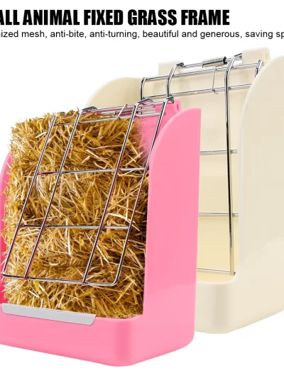Rabbit Grass Frame Hay Feeder Rabbit Pet Food Container Rabbit Food Basket Grass Hay Bowl Rack Grass Rack Spring Grass Frame