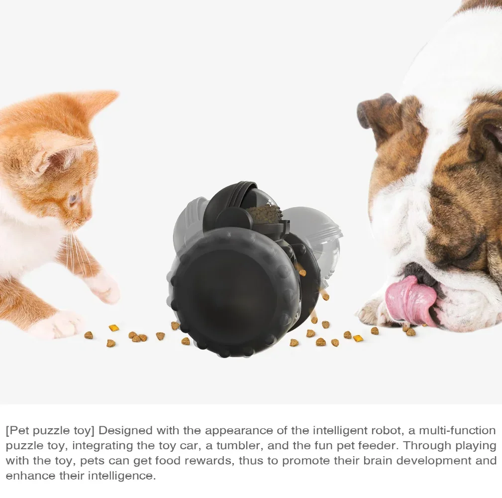 Dog Treat Leaking Toy For Small Big Dogs Tumbler Interactive Toys Puppy Cat Slow Food Feeder Dispenser IQ Training Accessories - Image 4