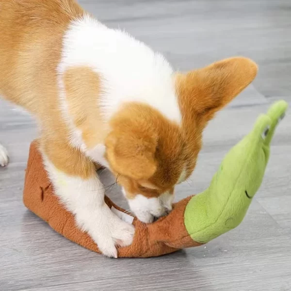 Dog Squeak Toys Pet Sniffing Plush Snails Toys Tibetan Food Molar Puzzle Dog Toys Interactive Dog Puzzle Toy Feeder Pet Supply - Image 3