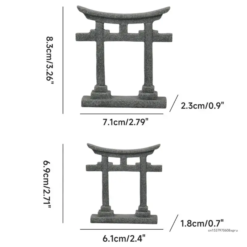 Japanese Torii Gate Fish Tanks Decorations for Aquariums Statue Bridge Ornament - Image 6