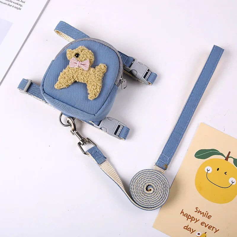 Fashion Cat Dog Harness and Leash Set for Cats Small Dogs Cartoon Print Pet Harnesses with Backpack Kitten Ropes Accessories - Image 9