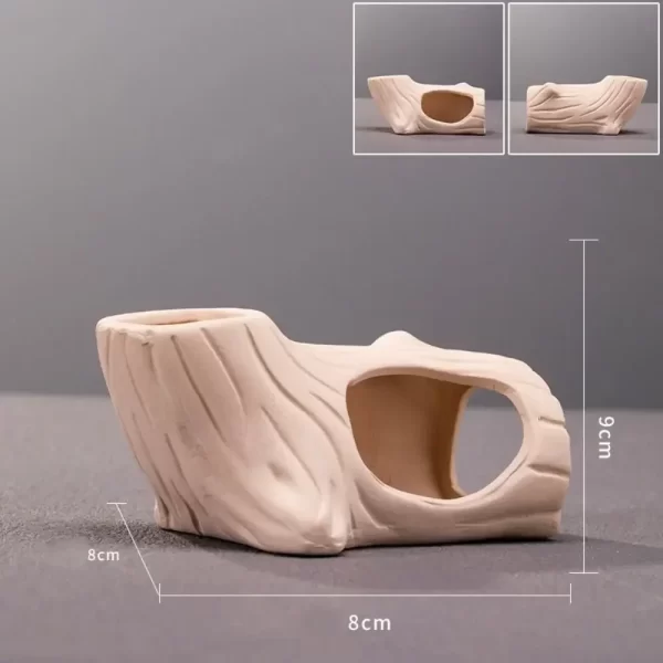 Ceramic Aquarium Decor - Fish Tank Landscape with Breeding Cave, Shrimp Farm Spawning Pot & Flower Pot for Aquatic Display - Image 6