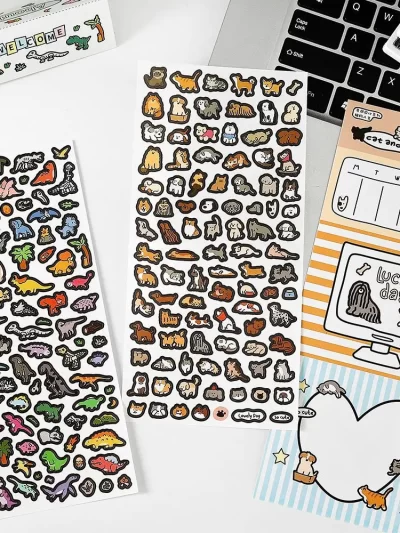 Super Cute Cartoon Animals Stickers for DIY Albums Diary Decoration Cartoon Scrapbooking Kawaii School Office Stationery
