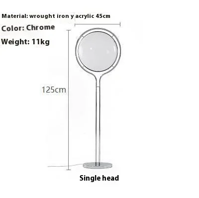 2024 Creative E27 Desk Lamp LED Metal Chrome Light Living Room Hotel Room White Acrylic Ball Lights Home Art Deco Art Floor Lamp - Image 10