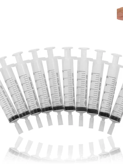 10pcs Disposable Plastic Injector Syringe No Needle for Lab Nutrient Measuring Small Pet Food Feeder (Without Needle) 2024