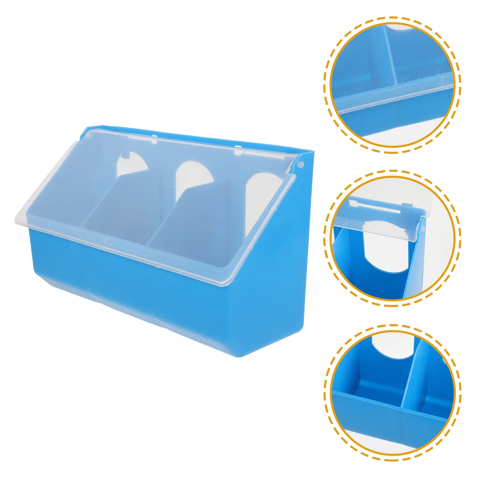 Hangable Pigeon Feeder Multi-Grid Pigeon Food Storage Box Bird Cage Hanging Feeder for Poultry Pigeon Parrot Food Storage Case - Image 2