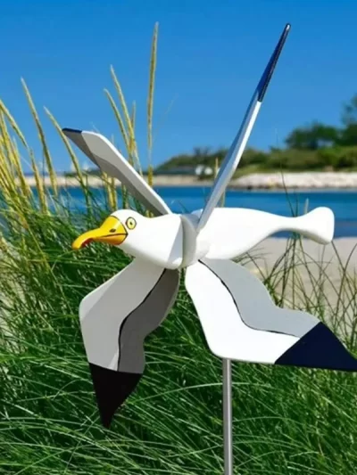 New Seagull Windmill Garden Outdoor Bird Holiday Decorative Wind Spinners Personalized Courtyard Decor Gift Accessories Supplies