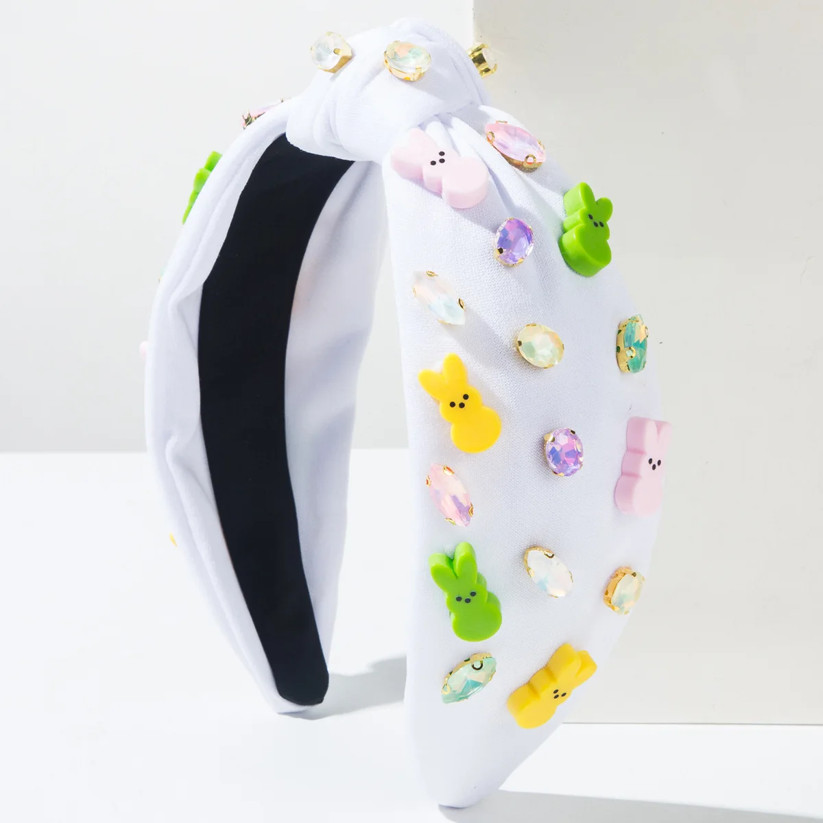 Hot-selling New Easter Diamond-encrusted Cute Sweet Rabbit Carrot Headband Element Holiday Hair Accessories - Image 3