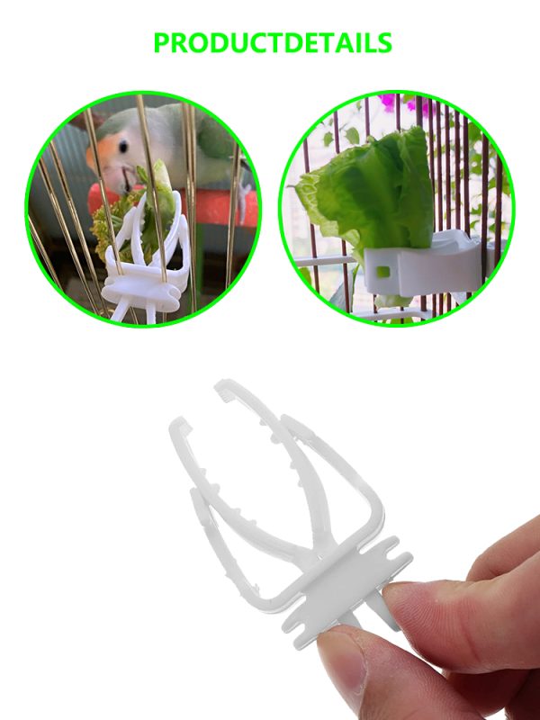 Cute Small Pet Bird Food Holder Parrot Fruits Vegetables Clip Cuttlefish Bone Feeder Device Clamp Bird Cage Accessories Oiseaux - Image 9