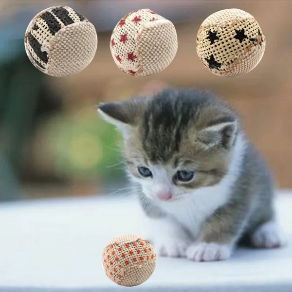 1 Pcs Ball Cat Toy Interactive Cat Toys Play Chewing Rattle Scratch Catch Pet Kitten Cat Exercise Toy Balls(style Random) - Image 4