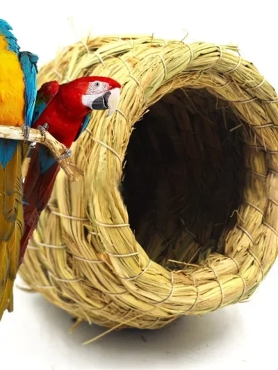 Handmade Straw Natural Bird Nest/Pigeon Bird House Parrot Nest Warm Pet Bedroom Courtyard Bird Cages Adornment