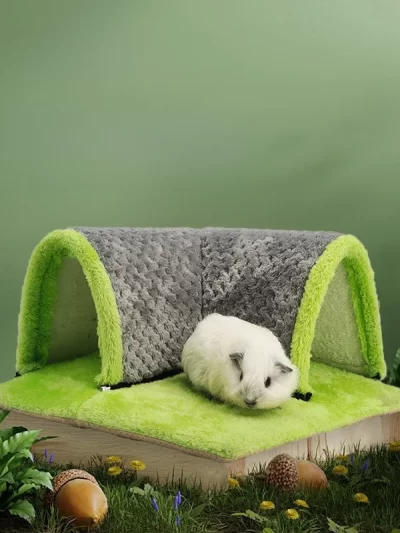 Plush Hamsters Playing Tunnels Winter Warm Cage for Guinea Pig Squirrel Rabbit Chinchilla Sugar Glider Small Pet Accessories