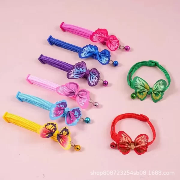 1pc New Dog Collars Butterfly Bells Collars Cute Cat Collars Pet Supplies Multicolor Adjustable Dressing Tool Dog Accessories - Image 10
