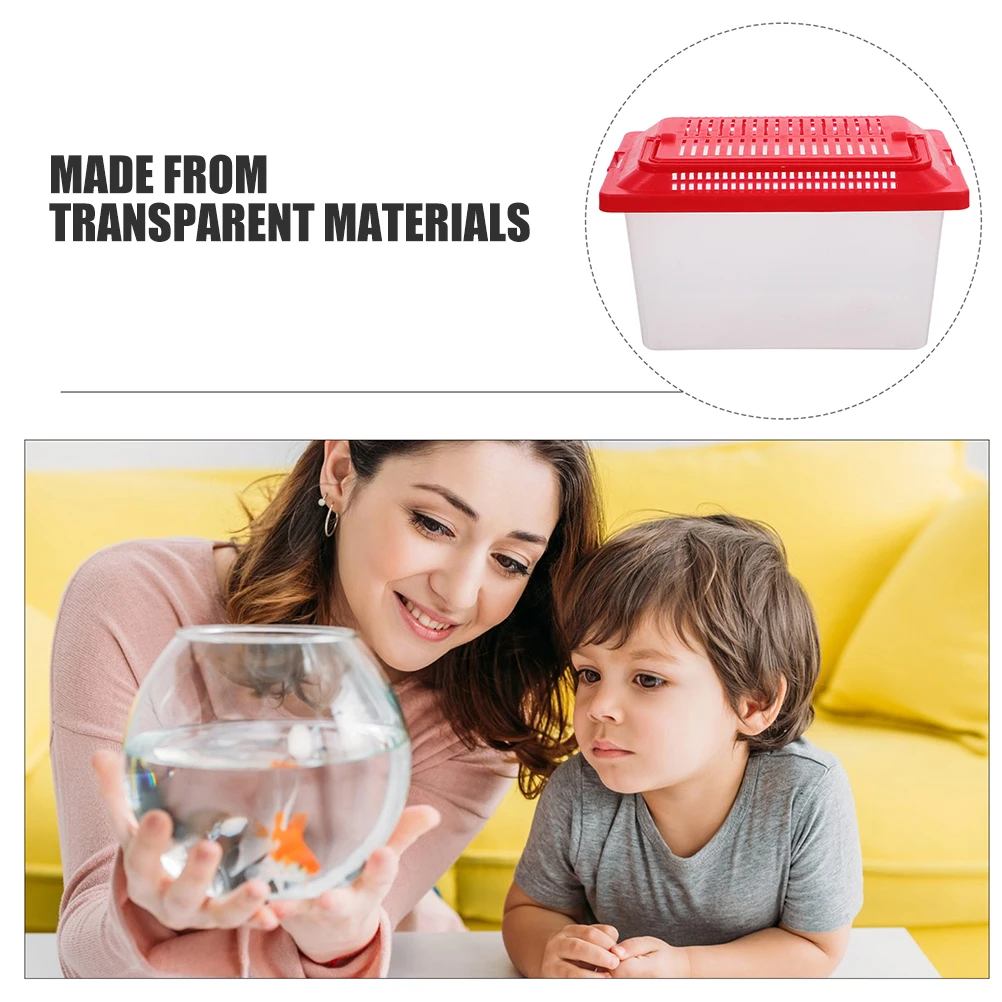 Fish Tank Box Baby Portable Aquarium Clear Mini Tanks Plastic Bowls Terrarium Travel Cage Hamster Transport Waterproof Easy - Image 4