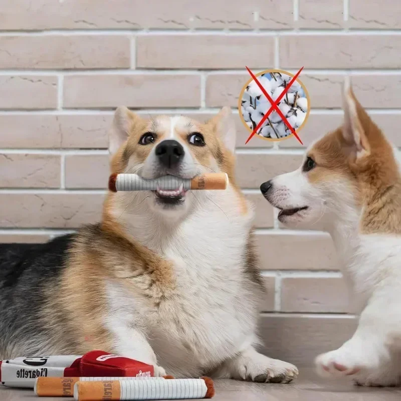 Cigarette Sound Making Dog Toy Puppy Cat Chewing Anti-bite Doll Simulation Cigarette Plush Toy Pet Accessories Dog Supplies - Image 5