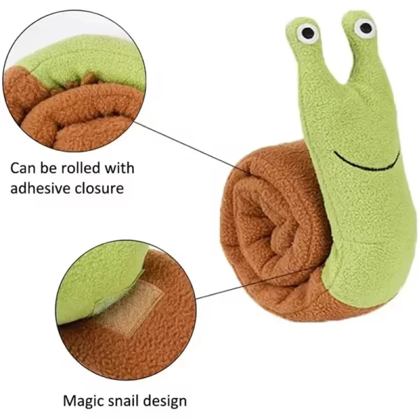 Dog Squeak Toys Pet Sniffing Plush Snails Toys Tibetan Food Molar Puzzle Dog Toys Interactive Dog Puzzle Toy Feeder Pet Supply - Image 4