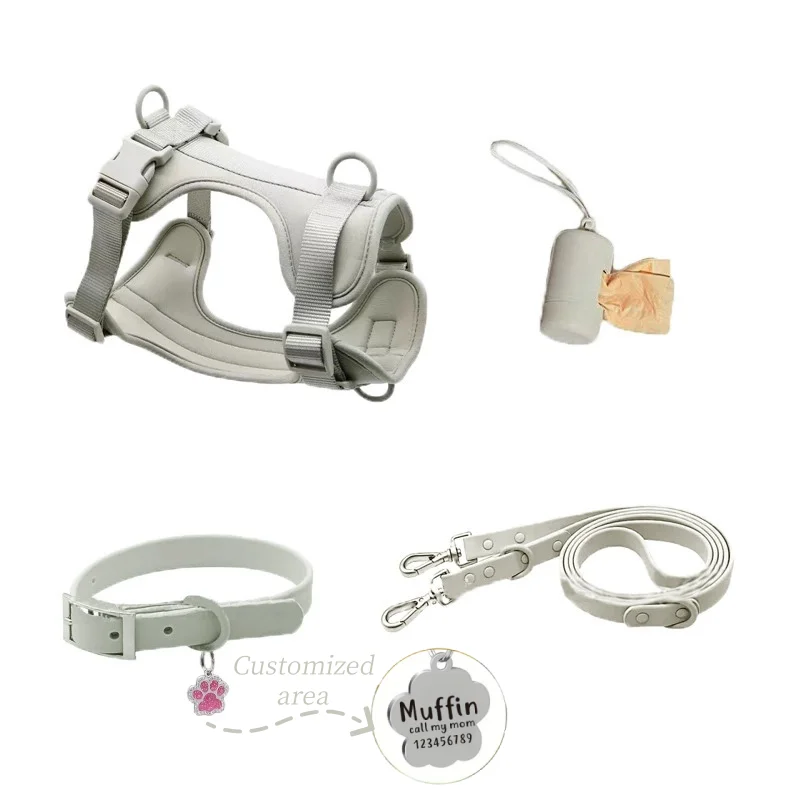 Customized pet nameplates to prevent the loss of dogs, personalized zinc alloy material, pet leash cover, pet harness, pet colla - Image 13