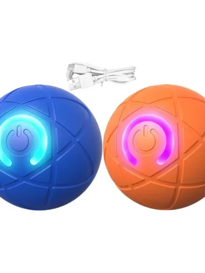 Interactive Rolling Ball Dog Toy Auto Moving Dog Toy Ball Rechargeable Vibrating Ball Toys Jumping Rolling Ball With Led light