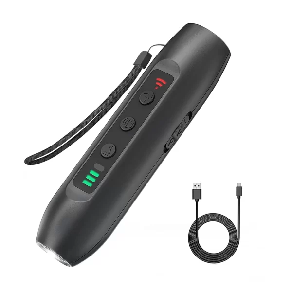 Ultrasonic Dog Repeller Rechargeable Plastic Electronic Training Devices with LED Flashlight Dog Training Equipment Pet Supplies - Image 3