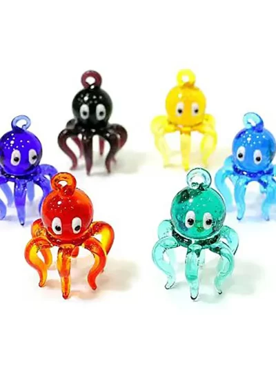 Glass Simulation Octopus Animal Pendant Fish Tank Ornament Diy Accessories