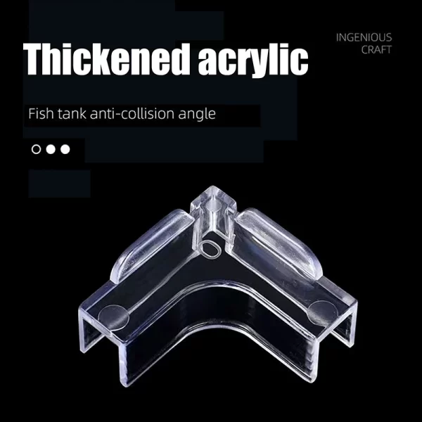 4Pcs Acrylic Transparent Anti-collision Fish Tank Corner Protector Adhesive Free Protective Cover Aquarium Accessories - Image 4