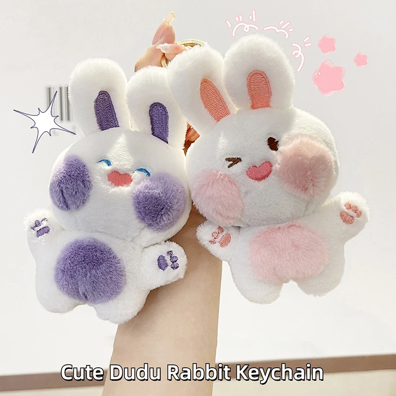Cute Rabbit Plush Decoration Cartoon Keychain Pendant Little Rabbit Accessories Doll Pendant Birthday Gift