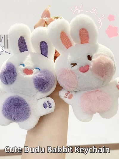 Cute Rabbit Plush Decoration Cartoon Keychain Pendant Little Rabbit Accessories Doll Pendant Birthday Gift