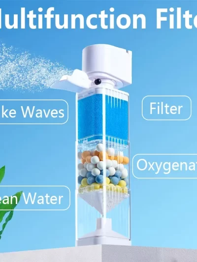 Fish Tank 3-In-1 Filter Aquarium Silent Filter Water Purification Circulation Pump Built-In Submersible Pumps Fish Tank Filter