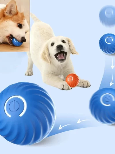 Dog Toy Ball Automatic Moving Bouncing Rolling Ball USB Smart puppy Interactive Dog Chew Toy Ball