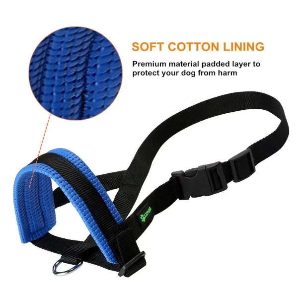 Dog Mouth Muzzle Anti Bark Dog Collar Breathable Dog Training Tool Nylon Muzzle Set With Stripes Summer Pet Leashes - Image 8