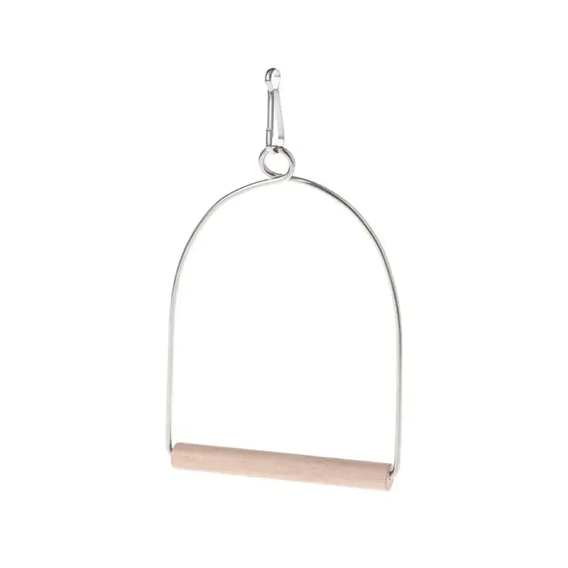 Natural Wooden Pet Birds U-shaped Perch Parrots Hanging Swing Cage Toys Stand Climbing Holder Pendant for Parakeet Macaw Cockati - Image 9