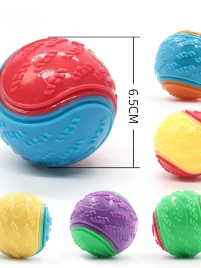 Pets Dogs Interactive Toys Soft Toys for Dog Pet Teeth Cleaning Bite Resistance Squeaky Dog Ball Toy Pet Products Accessories