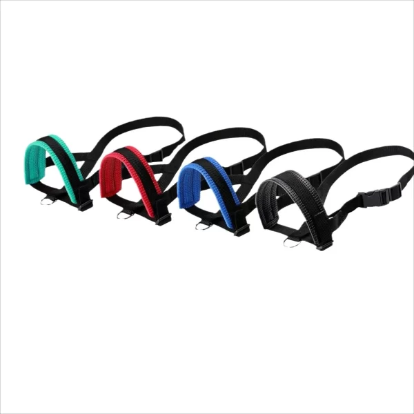 Dog Mouth Muzzle Anti Bark Dog Collar Breathable Dog Training Tool Nylon Muzzle Set With Stripes Summer Pet Leashes - Image 5