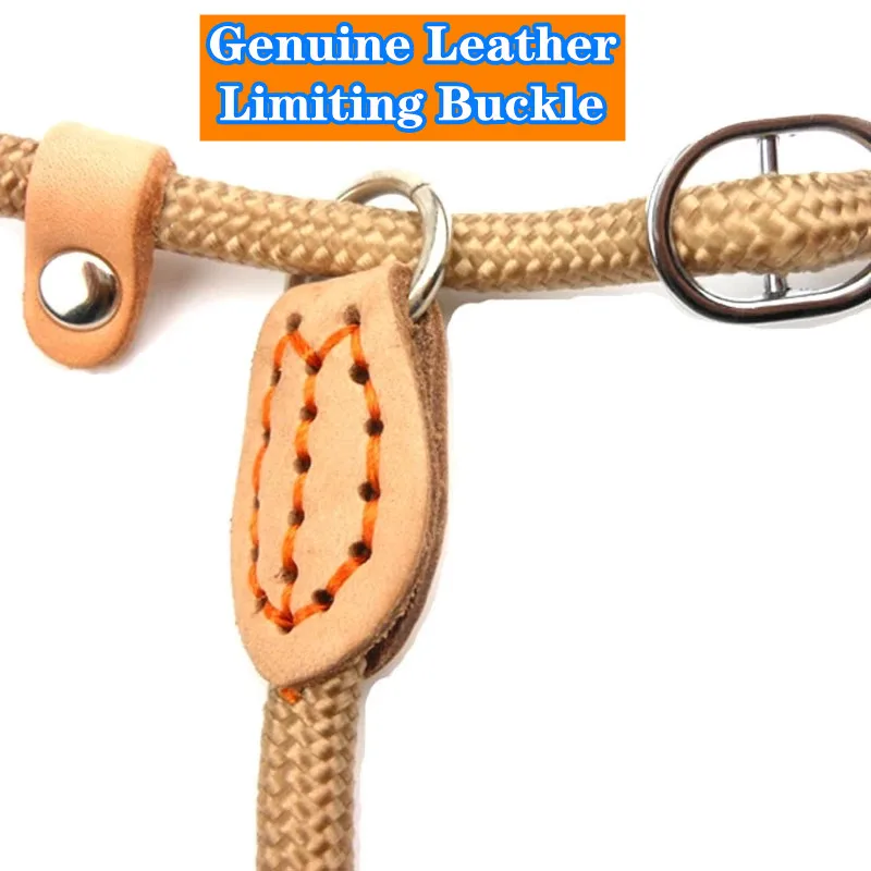 Dog Leash Slip Rope Lead Leash Heavy Duty Braided Rope Adjustable Training Leashes Nylon Pet Lead 8/14mm,For Large/small Dogs - Image 4