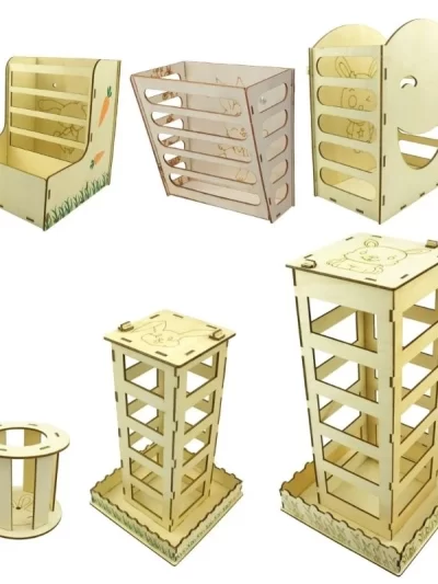 Rabbit for Hay Feeder Bunny for Hay Rack Wooden for Hay Manger Grass Dispenser for Small Pets Chinchilla Cage