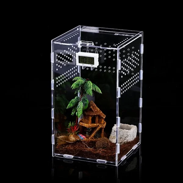 Reptile Habitat Terrarium Breeding Box Acrylic Transparent Insect Spider Lizard Scorpion Feeding Case Reptile Accessories - Image 15