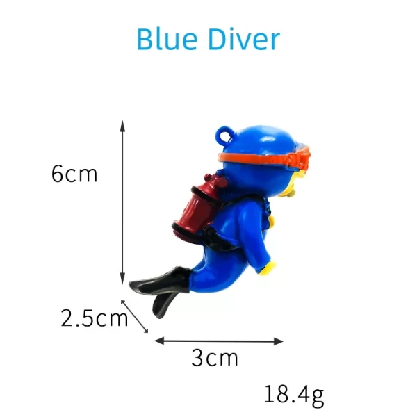 Fish Tank Diver Ornaments Landscape Decoration Aquarium Gifts Popular Floating, Hayao Miyazaki Blue Fatty with Ball and Line - Image 22