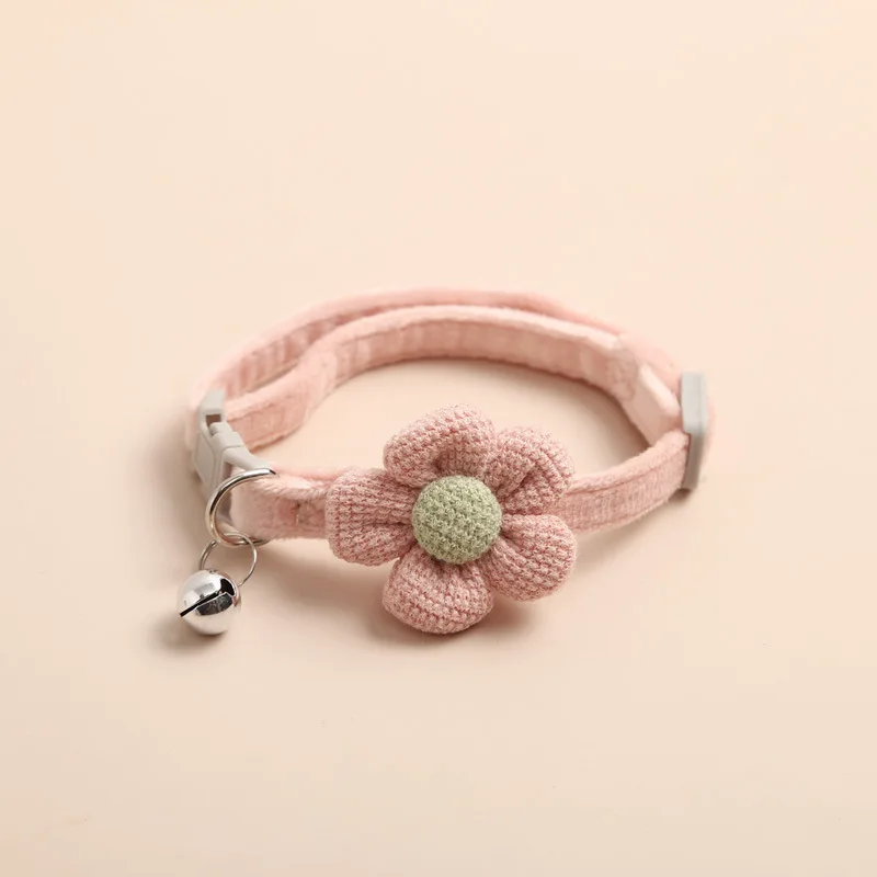 1Pc Cat Collar with Cute Flower Adjustable Buckle Cat Collar Bell Collar Cat Small Pet Supplies Kitten Collar Small Dog Acce - Image 7