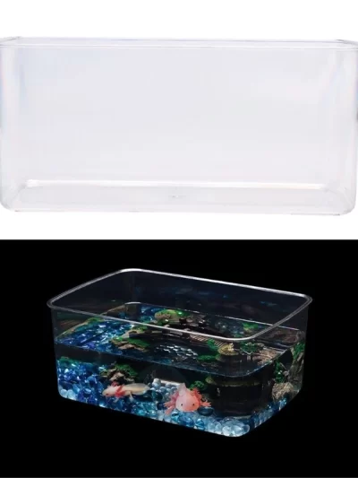 Transparent Acrylic Fish Tanks Large Capacity Aquarium For Axolotls, Newts Clear Acrylic Aquarium Tanks