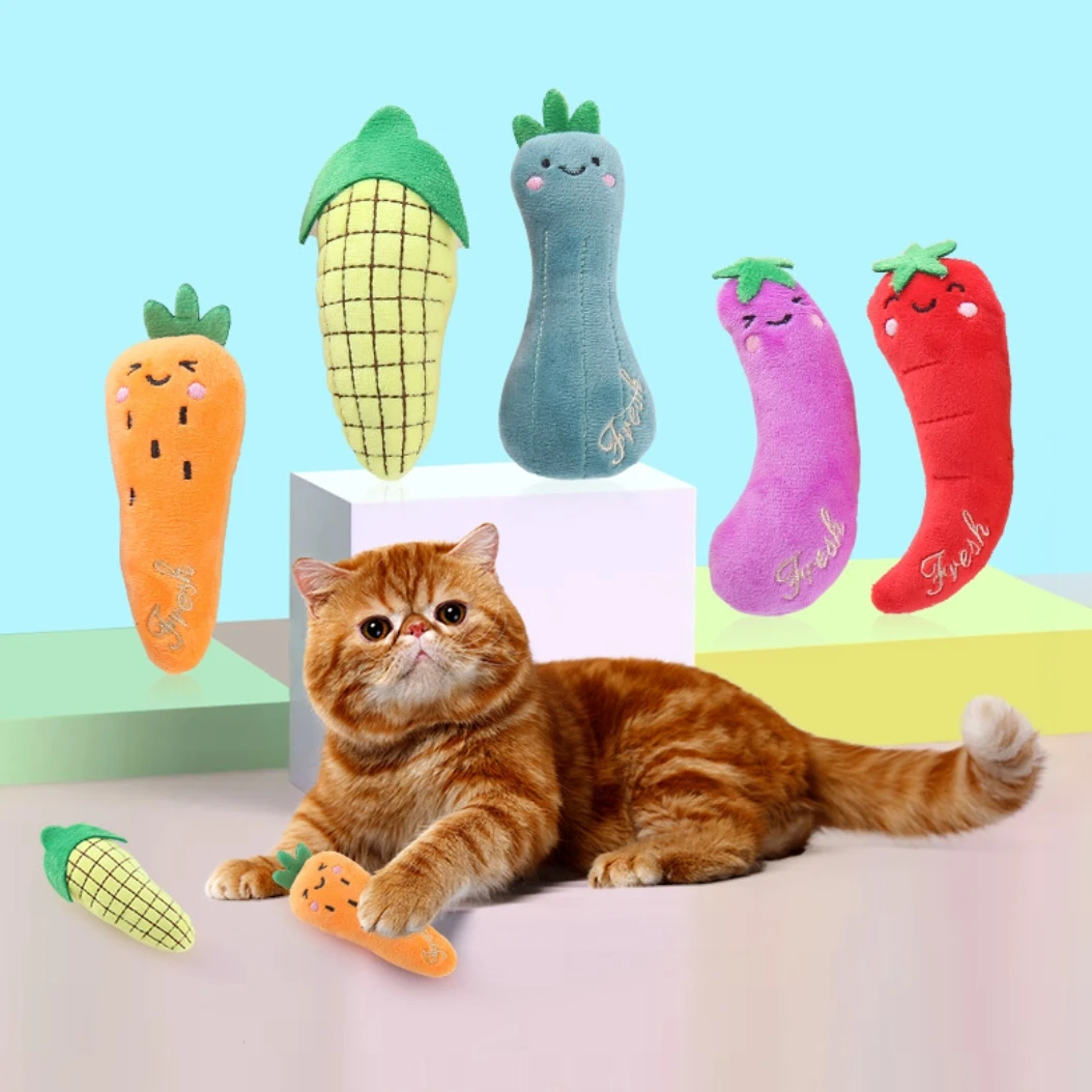 5 Pcs Plush Catnip Toys, Cat Self Entertainment Bite Toys, Anti-boredom and Anti-damage Home, Pet Cat Toys