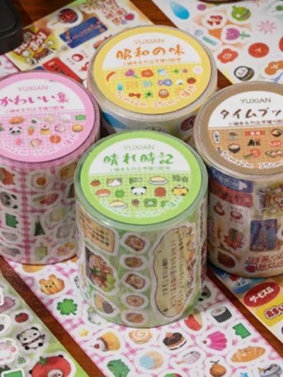 Mr.Paper Small Sense of Fortune Old Fashioned Die-Cut Tape scrapbooking tape sticker stationery supplies DIY Handbook Decoration