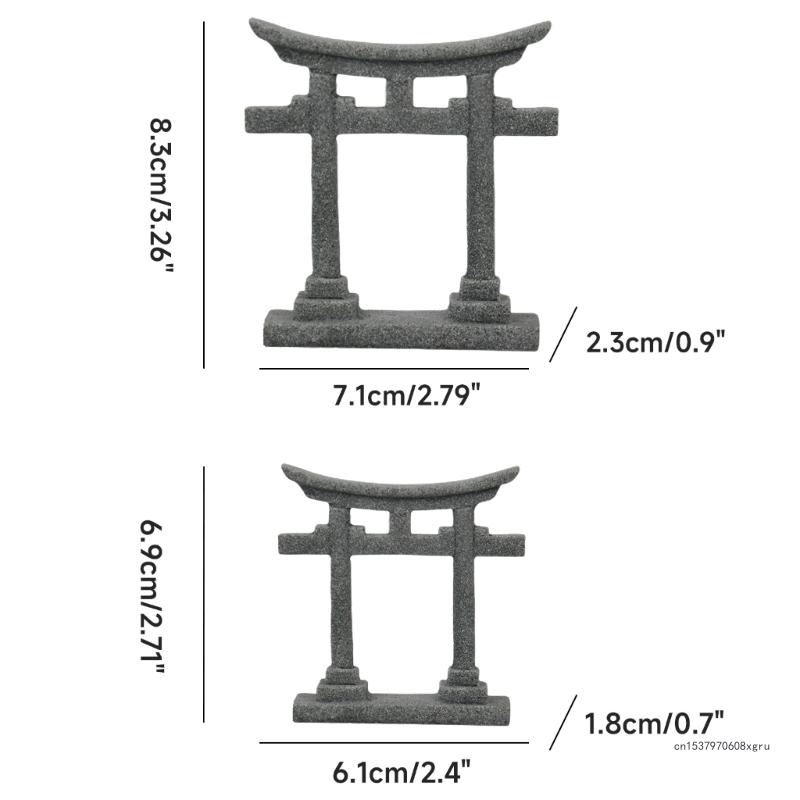 Japanese Torii Gate Fish Tanks Decorations for Aquariums Statue Bridge Ornament - Image 14