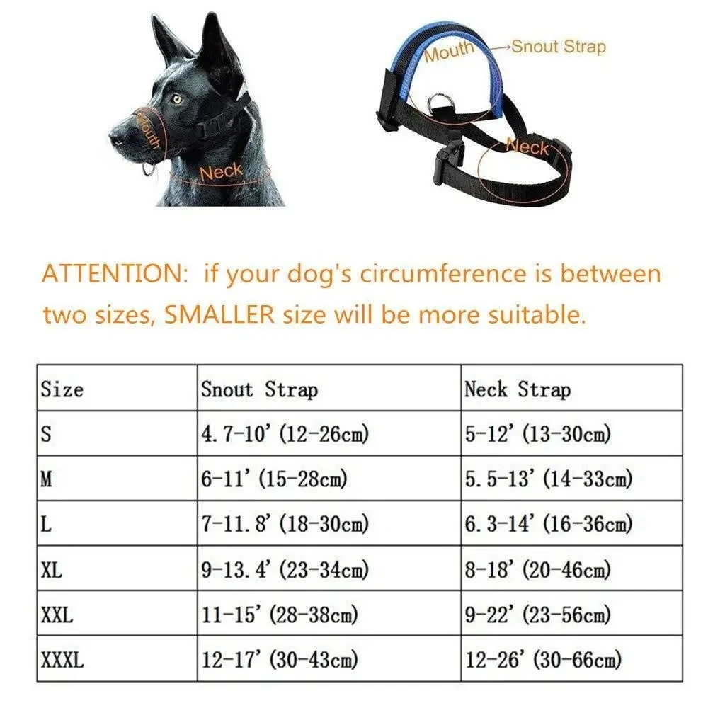 Dog Mouth Muzzle Anti Bark Dog Collar Breathable Dog Training Tool Nylon Muzzle Set With Stripes Summer Pet Leashes - Image 2