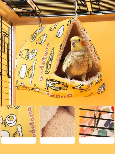 Parrot Tent Pet Bird Cages Warm Plush Hammock Hanging Cave Parakeet Hut Tent Bed Bird Nest House Sleeping Hatching Accessories